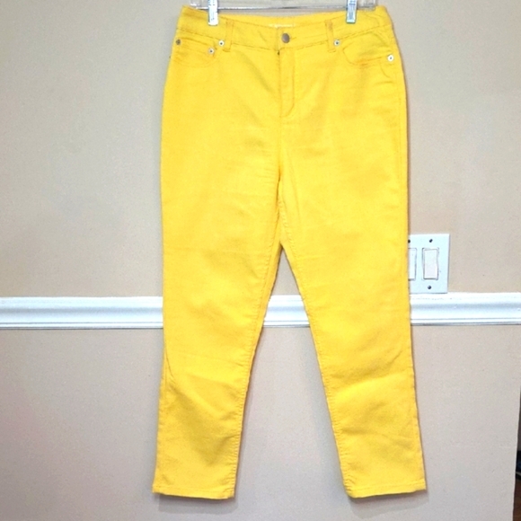 Liz Claiborne Yellow Ankle Jeans Jackie. - Picture 1 of 15